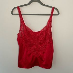 Red lace lingerie top size 6